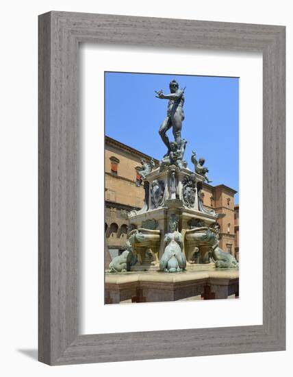 Neptune Fountain, Piazza Del Nettuno, Bologna, Emilia-Romagna, Italy, Europe-Peter Richardson-Framed Photographic Print