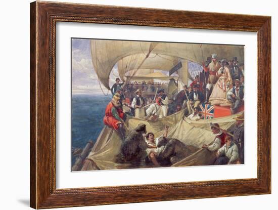 Neptune on Board the 'Newcastle' Crossing the Line, 1859-William Simpson-Framed Giclee Print