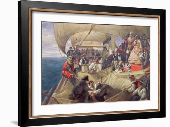 Neptune on Board the 'Newcastle' Crossing the Line, 1859-William Simpson-Framed Giclee Print