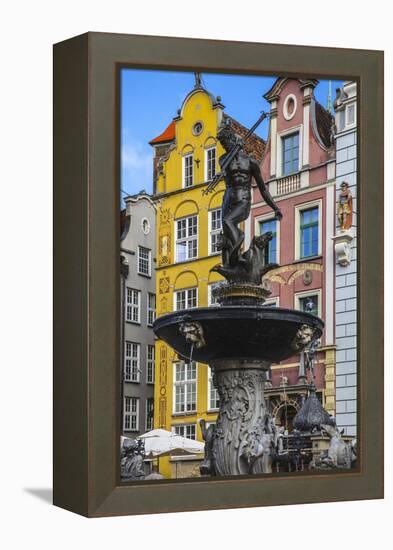 Neptune's Fountain, built in the early 17th century, is a mannerist-rococo masterpiece in Gdansk-Mallorie Ostrowitz-Framed Premier Image Canvas