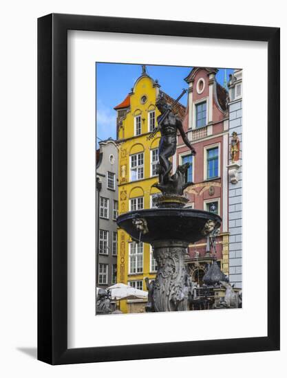 Neptune's Fountain, built in the early 17th century, is a mannerist-rococo masterpiece in Gdansk-Mallorie Ostrowitz-Framed Photographic Print