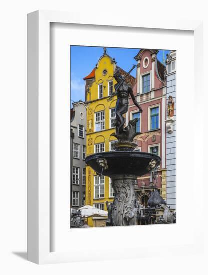 Neptune's Fountain, built in the early 17th century, is a mannerist-rococo masterpiece in Gdansk-Mallorie Ostrowitz-Framed Photographic Print