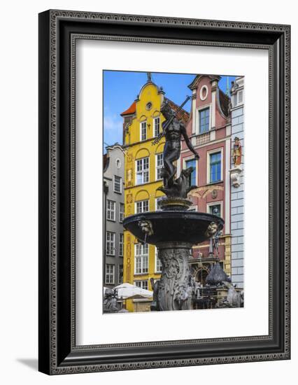 Neptune's Fountain, built in the early 17th century, is a mannerist-rococo masterpiece in Gdansk-Mallorie Ostrowitz-Framed Photographic Print