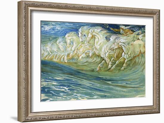 Neptune's Horses Designed by-Walter Crane-Framed Giclee Print