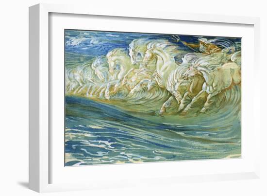 Neptune's Horses Designed by-Walter Crane-Framed Giclee Print