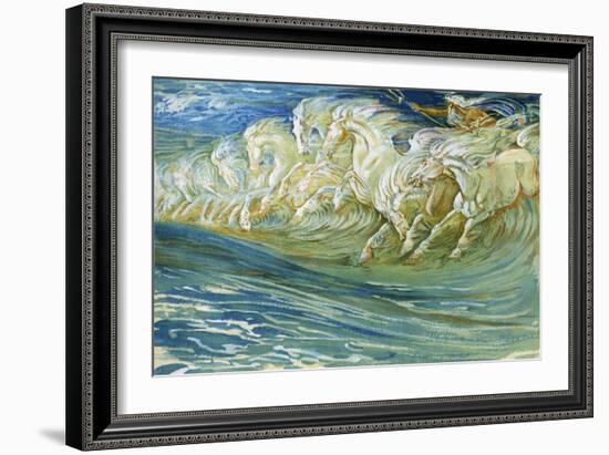 Neptune's Horses Designed by-Walter Crane-Framed Giclee Print