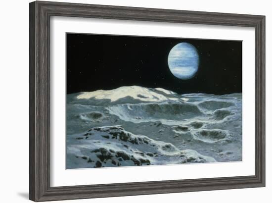 Neptune Seen From Triton-Ludek Pesek-Framed Photographic Print