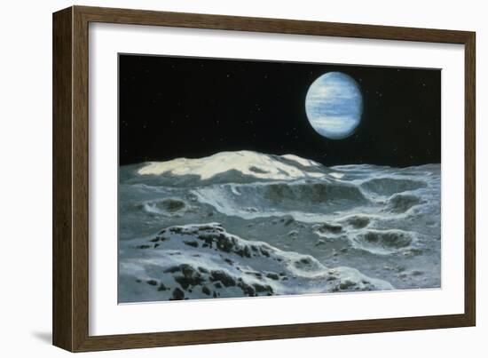 Neptune Seen From Triton-Ludek Pesek-Framed Photographic Print