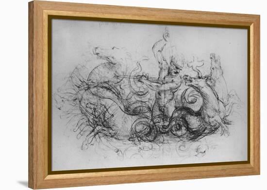 'Neptune with Four Sea-Horses', c1480 (1945)-Leonardo Da Vinci-Framed Premier Image Canvas