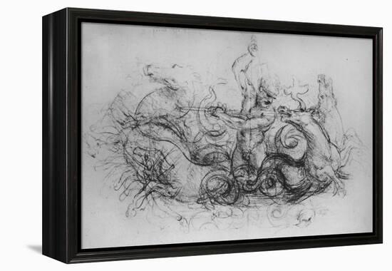 'Neptune with Four Sea-Horses', c1480 (1945)-Leonardo Da Vinci-Framed Premier Image Canvas