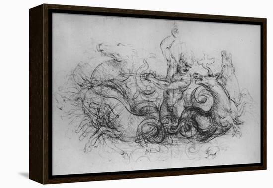 'Neptune with Four Sea-Horses', c1480 (1945)-Leonardo Da Vinci-Framed Premier Image Canvas