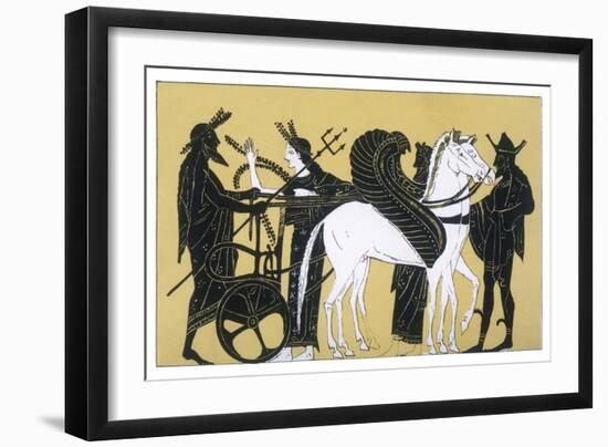 Neptune with His Chariot and Winged Horses-Decharme-Framed Art Print