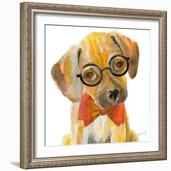 Nerd Pup Square-Lanie Loreth-Framed Art Print