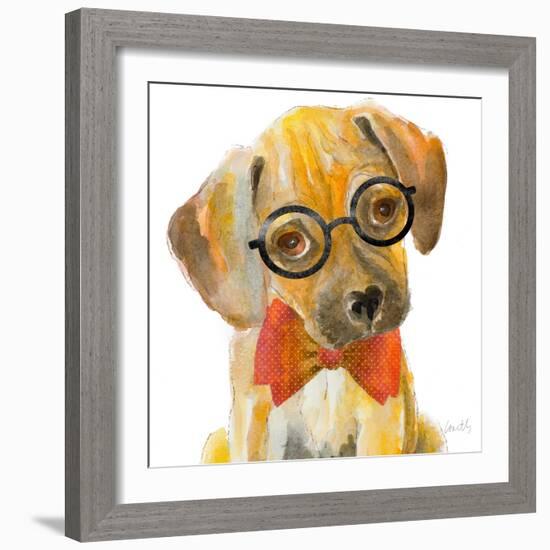 Nerd Pup Square-Lanie Loreth-Framed Art Print