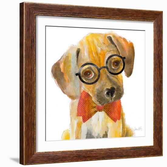 Nerd Pup Square-Lanie Loreth-Framed Art Print