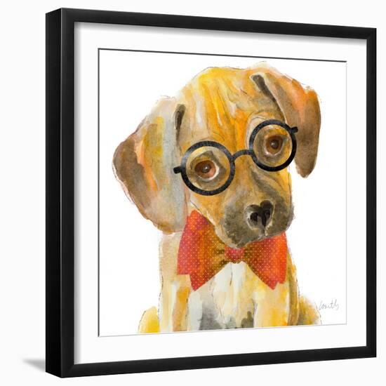 Nerd Pup Square-Lanie Loreth-Framed Art Print