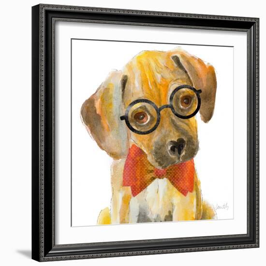 Nerd Pup Square-Lanie Loreth-Framed Art Print