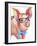 Nerdy Pig-Elizabeth Medley-Framed Art Print