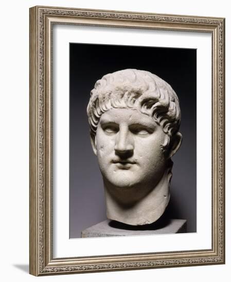 Nero, 37-68 AD, Roman Emperor, Colossal Marble Head-null-Framed Photographic Print