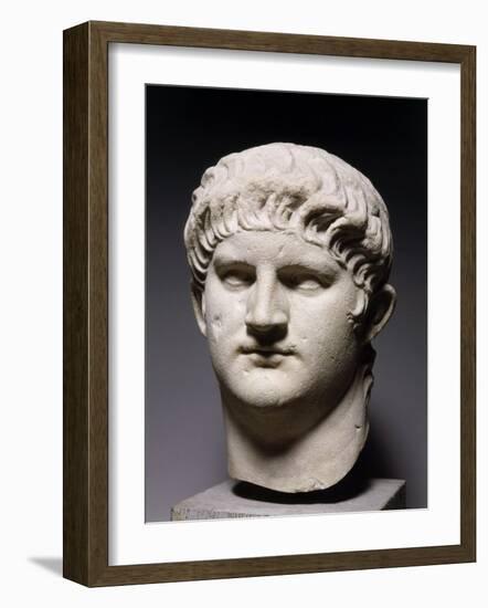 Nero, 37-68 AD, Roman Emperor, Colossal Marble Head-null-Framed Photographic Print