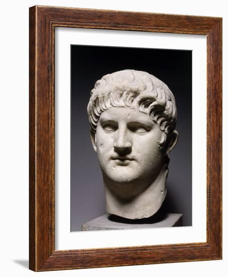 Nero, 37-68 AD, Roman Emperor, Colossal Marble Head-null-Framed Photographic Print