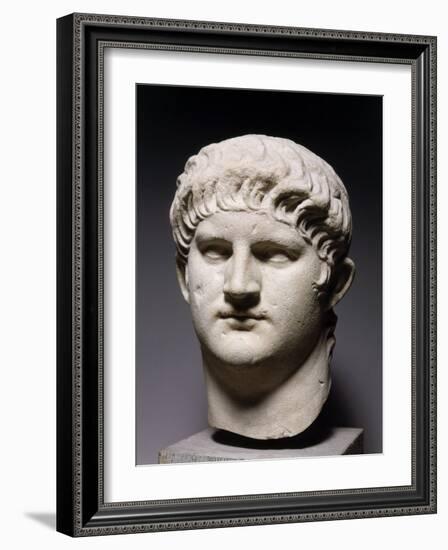 Nero, 37-68 AD, Roman Emperor, Colossal Marble Head-null-Framed Photographic Print