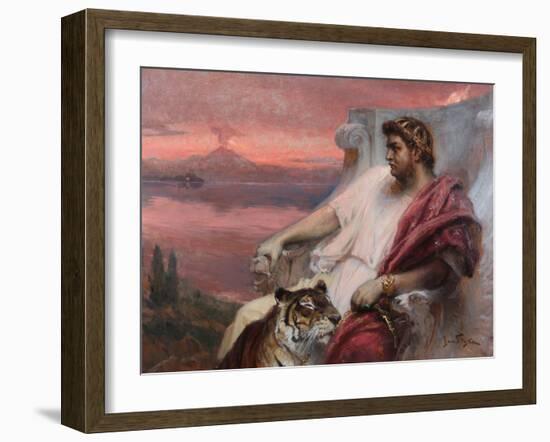 Nero at Baiae, by Styka, Jan (1858-1925). Oil on Canvas, C. 1900. Private Collection-Jan Styka-Framed Giclee Print