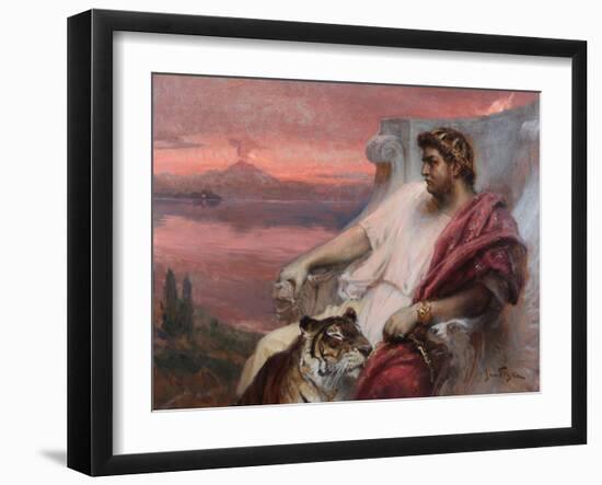 Nero at Baiae, by Styka, Jan (1858-1925). Oil on Canvas, C. 1900. Private Collection-Jan Styka-Framed Giclee Print