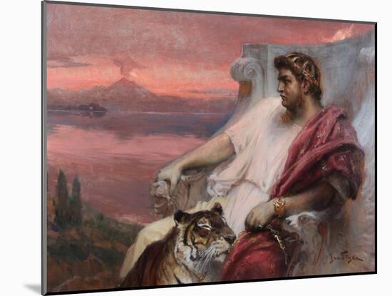 Nero at Baiae, by Styka, Jan (1858-1925). Oil on Canvas, C. 1900. Private Collection-Jan Styka-Mounted Giclee Print