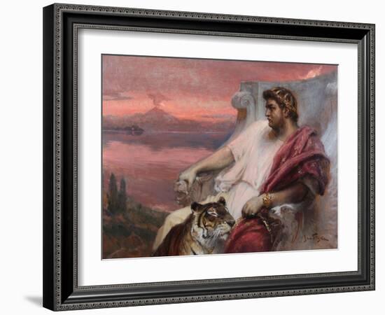 Nero at Baiae, by Styka, Jan (1858-1925). Oil on Canvas, C. 1900. Private Collection-Jan Styka-Framed Giclee Print