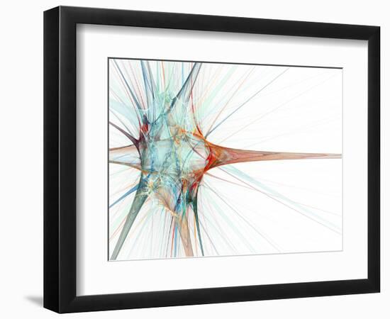 Nerve Cell, Abstract Artwork-Laguna Design-Framed Premium Photographic Print