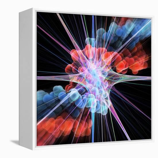 Nerve Cell And DNA, Artwork-Laguna Design-Framed Premier Image Canvas