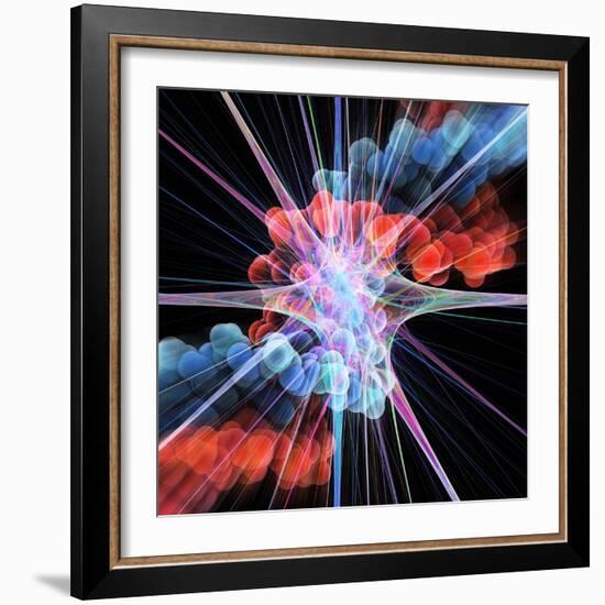 Nerve Cell And DNA, Artwork-Laguna Design-Framed Premium Photographic Print