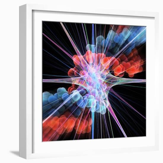 Nerve Cell And DNA, Artwork-Laguna Design-Framed Premium Photographic Print