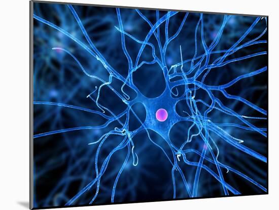 Nerve Cell, Artwork-SCIEPRO-Mounted Photographic Print
