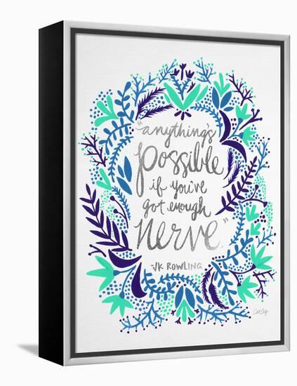 Nerve - Silver and Navy-Cat Coquillette-Framed Premier Image Canvas