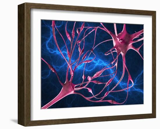 Nerve Synapses, Artwork-Laguna Design-Framed Photographic Print