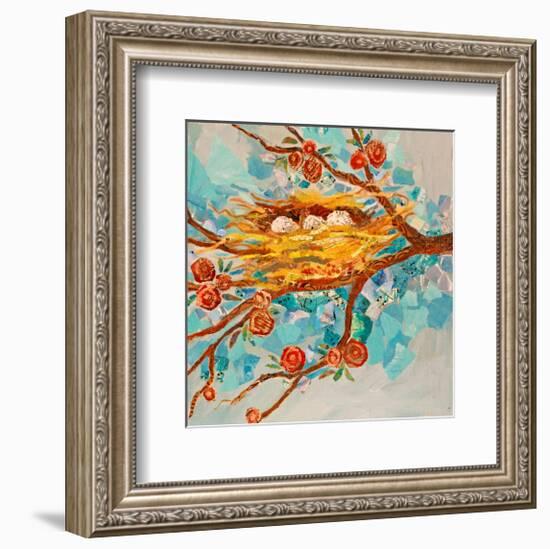 Nest With Buds-null-Framed Art Print