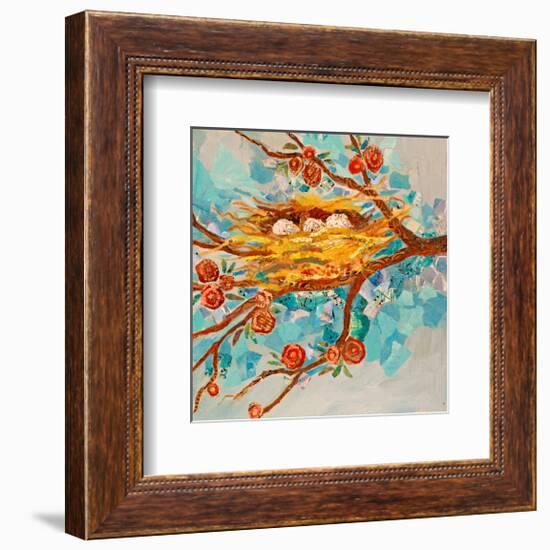 Nest With Buds-null-Framed Art Print