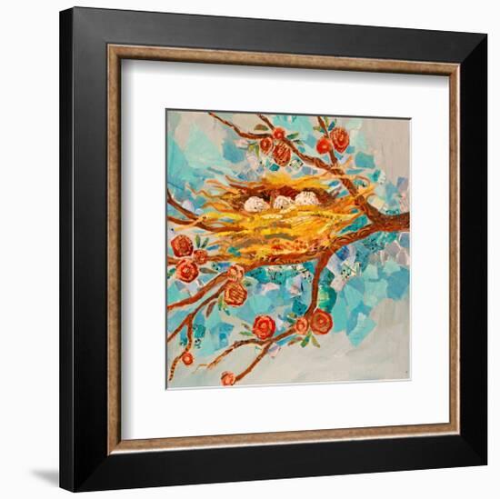 Nest With Buds-null-Framed Art Print