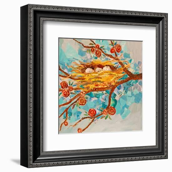 Nest With Buds-null-Framed Art Print