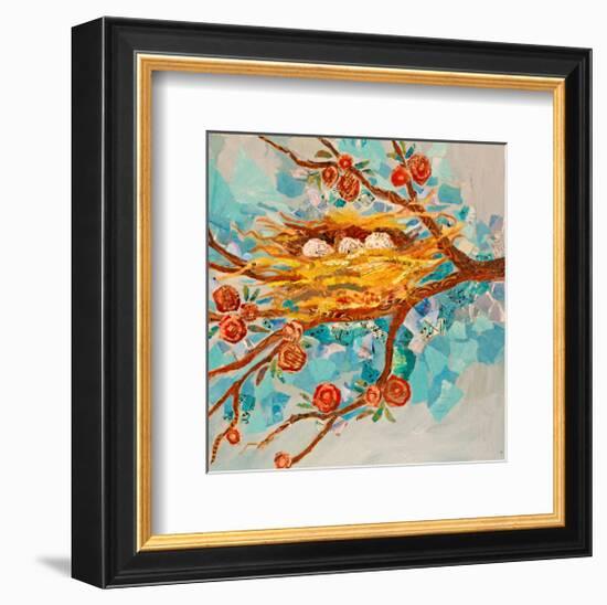 Nest With Buds-null-Framed Art Print