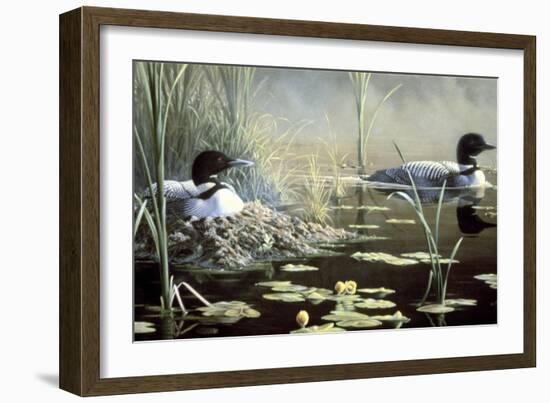 Nesting Loons-Wilhelm Goebel-Framed Giclee Print