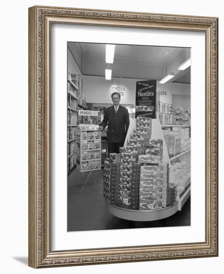 Nestles Shop Display, Mexborough, South Yorkshire, 1959-Michael Walters-Framed Photographic Print