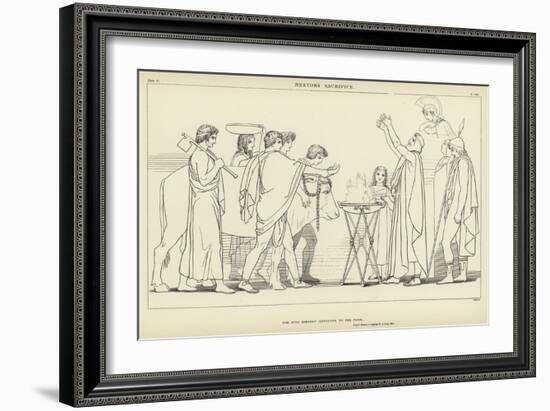 Nestor's Sacrifice-John Flaxman-Framed Giclee Print