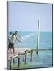 Net Fishing, Caye Caulker, Belize-Russell Young-Mounted Photographic Print