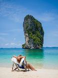 Coconut on the Beach in Phi Phi Island Thailand-Netfalls-Photographic Print