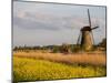 Netherland, Kinderdijk. Windmills along the canal.-Julie Eggers-Mounted Photographic Print