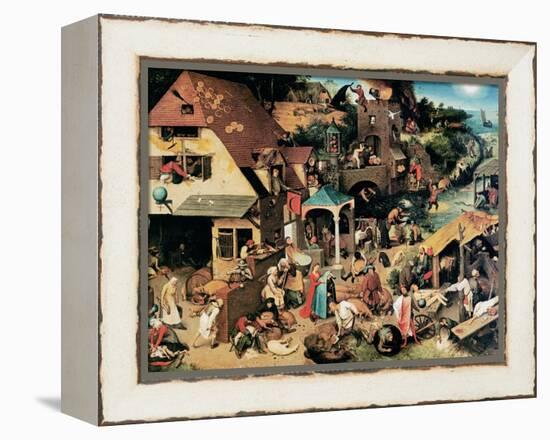 Netherlandish Proverbs, 1559-Pieter Bruegel the Elder-Framed Premier Image Canvas