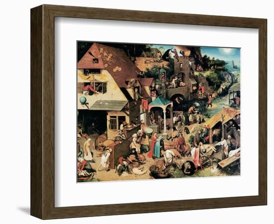 Netherlandish Proverbs, 1559-Pieter Bruegel the Elder-Framed Giclee Print